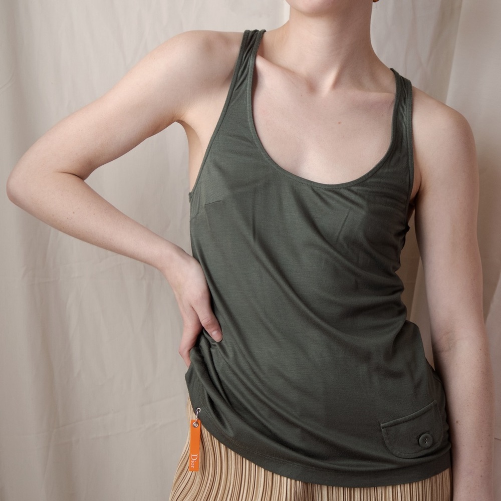 Dior Olive Green Tank Top